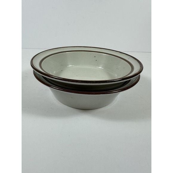 Earthstone Other - Earthstone Bowls By Trend Pacific 6" Cereal Rust Brown Rims Speckled Vtg 70s MCM